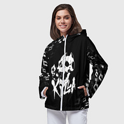 Ветровка с капюшоном женская KILLER QUEEN, цвет: 3D-белый — фото 2