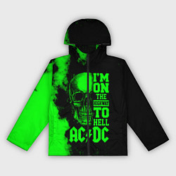 Ветровка с капюшоном женская I'm on the highway to hell ACDC, цвет: 3D-черный