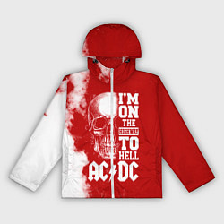Ветровка с капюшоном женская I'm on the highway to hell ACDC, цвет: 3D-белый