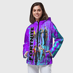 Ветровка с капюшоном женская Fortnite, цвет: 3D-черный — фото 2