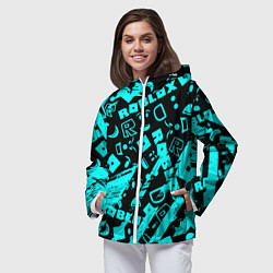 Ветровка с капюшоном женская Roblox, цвет: 3D-белый — фото 2