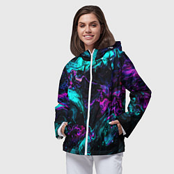 Ветровка с капюшоном женская ABSTRACT, цвет: 3D-белый — фото 2