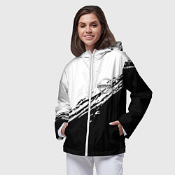 Ветровка с капюшоном женская NISSAN, цвет: 3D-белый — фото 2