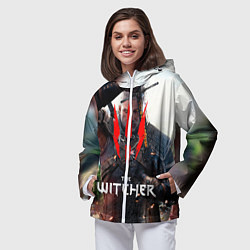 Ветровка с капюшоном женская The Witcher, цвет: 3D-белый — фото 2