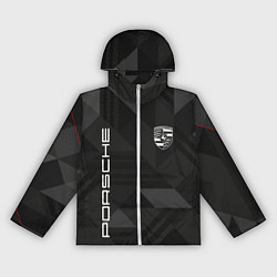 Ветровка с капюшоном женская PORSCHE, цвет: 3D-белый