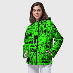 Ветровка с капюшоном женская BILLIE EILISH БИЛЛИ АЙЛИШ, цвет: 3D-черный — фото 2