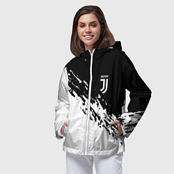 Ветровка с капюшоном женская JUVENTUS, цвет: 3D-белый — фото 2