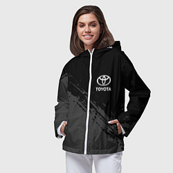 Ветровка с капюшоном женская TOYOTA, цвет: 3D-белый — фото 2