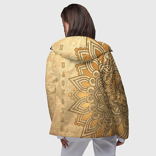 Женская ветровка Дагестан в золоте / 3D-Черный – фото 4