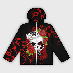 Ветровка с капюшоном женская Череп и змея, цвет: 3D-белый