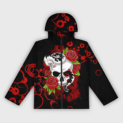 Ветровка с капюшоном женская Череп и змея, цвет: 3D-черный