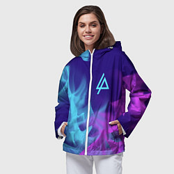 Ветровка с капюшоном женская LINKIN PARK ЛИНКИН ПАРК, цвет: 3D-белый — фото 2