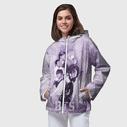 Ветровка с капюшоном женская BTS, цвет: 3D-белый — фото 2