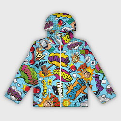 Ветровка с капюшоном женская Pop art comics, цвет: 3D-белый