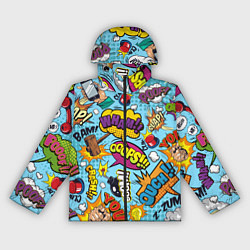 Ветровка с капюшоном женская Pop art comics, цвет: 3D-черный