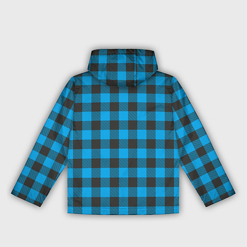 Женская ветровка Голубая клетка / 3D-Белый – фото 2