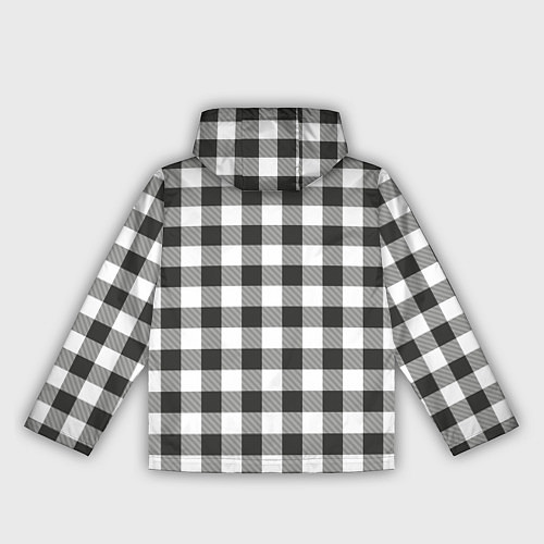 Женская ветровка Черно-белая клетка / 3D-Белый – фото 2