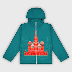 Ветровка с капюшоном женская Москва, цвет: 3D-белый