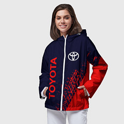 Ветровка с капюшоном женская TOYOTA ТОЙОТА, цвет: 3D-белый — фото 2