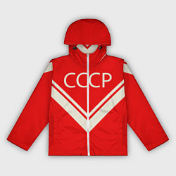 Ветровка с капюшоном женская СССР хоккейная форма, цвет: 3D-белый