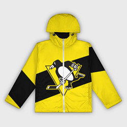 Ветровка с капюшоном женская Питтсбург Пингвинз, цвет: 3D-белый