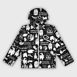 Ветровка с капюшоном женская AMONG US, цвет: 3D-белый