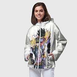 Ветровка с капюшоном женская JOJO, цвет: 3D-белый — фото 2