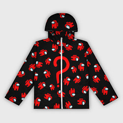 Ветровка с капюшоном женская Among us, Who?, цвет: 3D-белый