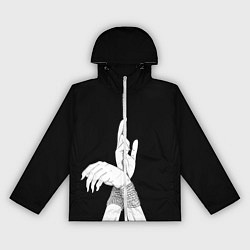 Ветровка с капюшоном женская Связанные руки эстетика, цвет: 3D-белый