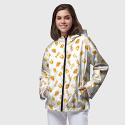 Ветровка с капюшоном женская Baked Goods Kowalski Pattern, цвет: 3D-черный — фото 2