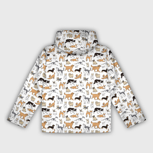 Женская ветровка Узор собаки много / 3D-Белый – фото 2