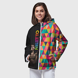 Ветровка с капюшоном женская NILETTO, цвет: 3D-белый — фото 2