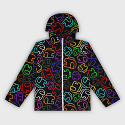 Ветровка с капюшоном женская AMONG US NEON, цвет: 3D-белый