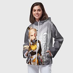 Ветровка с капюшоном женская GENSHIN IMPACT, НИН ГУАН, цвет: 3D-белый — фото 2