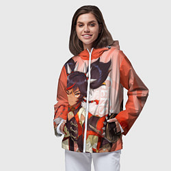 Ветровка с капюшоном женская GENSHIN IMPACT, СИНЬ ЯНЬ, цвет: 3D-белый — фото 2