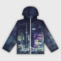 Ветровка с капюшоном женская Welcome to Night City, цвет: 3D-белый