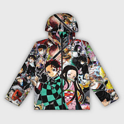 Ветровка с капюшоном женская Клинок рассекающий демонов, цвет: 3D-черный