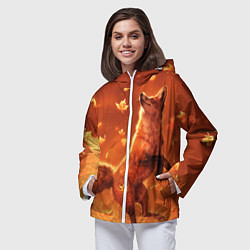 Ветровка с капюшоном женская Лисенок, цвет: 3D-белый — фото 2