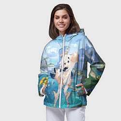 Ветровка с капюшоном женская Paimon, цвет: 3D-белый — фото 2