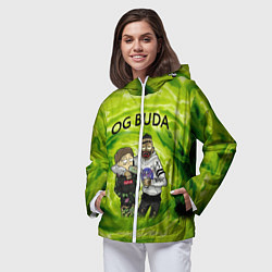 Ветровка с капюшоном женская Репер - OG Buda, цвет: 3D-белый — фото 2