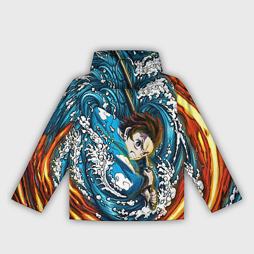 Женская ветровка Танджиро Камадо Клинок демонов / 3D-Белый – фото 2