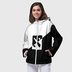 Ветровка с капюшоном женская DOTA2, цвет: 3D-белый — фото 2