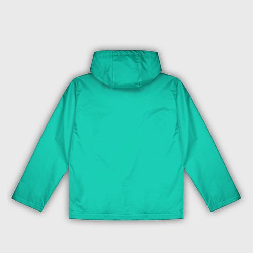 Женская ветровка Бискайский зеленый без рисунка / 3D-Белый – фото 2