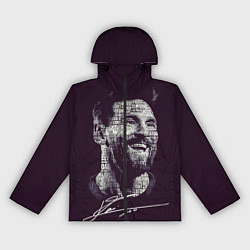 Ветровка с капюшоном женская Лионель месси с автографом, цвет: 3D-черный