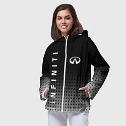 Ветровка с капюшоном женская Infiniti, цвет: 3D-белый — фото 2