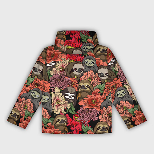 Женская ветровка Ленивец & Цветочки / 3D-Белый – фото 2