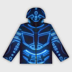 Ветровка с капюшоном женская Неоновая броня Neon Armor, цвет: 3D-черный