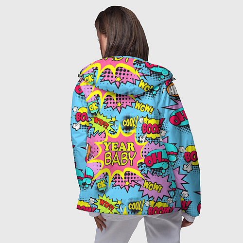 Женская ветровка Year baby Pop art print / 3D-Черный – фото 4