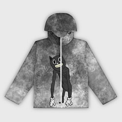 Ветровка с капюшоном женская Cartoon cat, цвет: 3D-белый