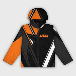 Ветровка с капюшоном женская KTM КТМ, цвет: 3D-черный